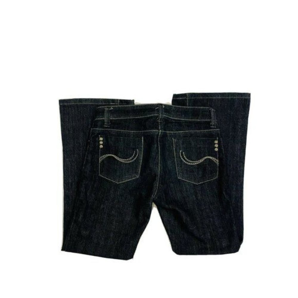 DOROTHY PERKINS Womens Jeans Dark Wash Blue Denim Bootcut Sz 10 Made in UK - Picture 7 of 13